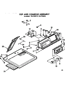 Top And Console Assembly parts for Sears Dryer 11077562810 from AppliancePartsPros.com