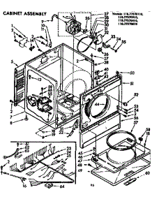 Cabinet Assm parts for Sears Dryer 11077570210 from AppliancePartsPros.com
