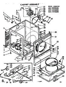 Cabinet Assembly parts for Sears Dryer 11077570400 from AppliancePartsPros.com