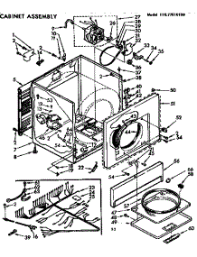 Cabinet Assembly parts for Sears Dryer 11077610100 from AppliancePartsPros.com