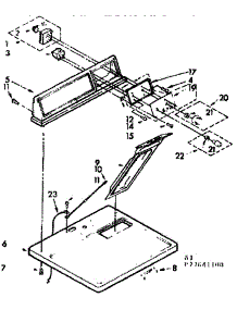 Top And Console Assembly parts for Sears Dryer 11077641100 from AppliancePartsPros.com