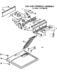 Top And Console Assembly parts for Sears Dryer 11077655100 from AppliancePartsPros.com