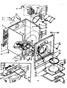 Cabinet Assembly parts for Sears Dryer 11077655100 from AppliancePartsPros.com
