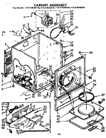 Cabinet Assembly parts for Sears Dryer 11077675110 from AppliancePartsPros.com