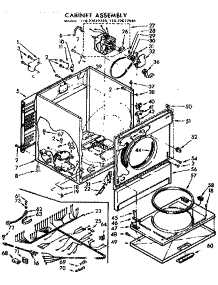 Cabinet Assembly parts for Sears Dryer 11077677720 from AppliancePartsPros.com