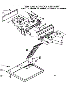Top And Console Assembly parts for Sears Dryer 11077692200 from AppliancePartsPros.com