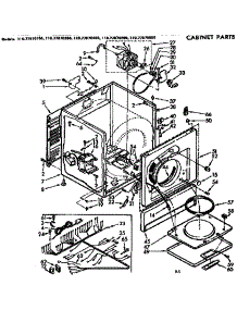 Cabinet Parts parts for Sears Dryer 11077870600 from AppliancePartsPros.com