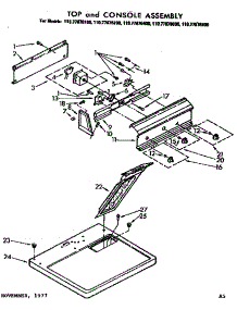 Top And Console Assembly parts for Sears Dryer 11077876100 from AppliancePartsPros.com