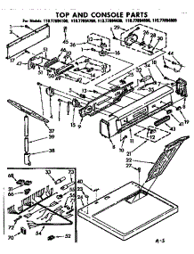 Top And Console Assembly parts for Sears Dryer 11077894200 from AppliancePartsPros.com
