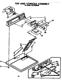 Top And Console Parts parts for Sears Dryer 11077930100 from AppliancePartsPros.com