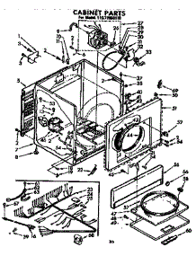 Cabinet Parts parts for Sears Dryer 11077950110 from AppliancePartsPros.com