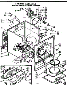 Cabinet Assembly parts for Sears Dryer 11077965600 from AppliancePartsPros.com