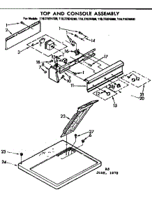 Top And Console Assembly parts for Sears Dryer 11077974800 from AppliancePartsPros.com