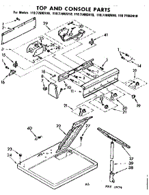 Top And Console Parts parts for Sears Dryer 11077992210 from AppliancePartsPros.com