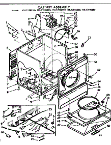 Cabinet Parts parts for Sears Dryer 11077995800 from AppliancePartsPros.com