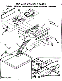 Top And Console Parts parts for Sears Dryer 11087093600 from AppliancePartsPros.com