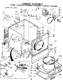 Cabinet Assembly parts for Sears Dryer 11087094150 from AppliancePartsPros.com