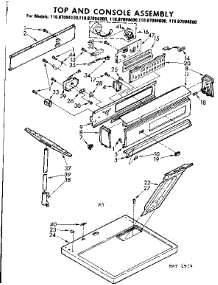 Top And Console Assembly parts for Sears Dryer 11087094800 from AppliancePartsPros.com