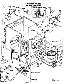 Cabinet Parts parts for Sears Dryer 11087130100 from AppliancePartsPros.com
