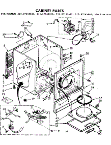 Cabinet Parts parts for Sears Dryer 11087163400 from AppliancePartsPros.com