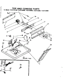 Top And Console Parts parts for Sears Dryer 11087163600 from AppliancePartsPros.com