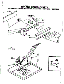 Top And Console Parts parts for Sears Dryer 11087171600 from AppliancePartsPros.com