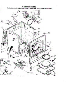 Cabinet Parts parts for Sears Dryer 11087172400 from AppliancePartsPros.com