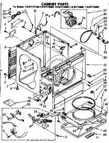 Cabinet Parts parts for Sears Dryer 11087174400 from AppliancePartsPros.com