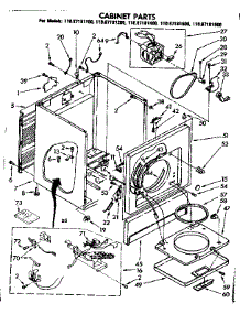 Cabinet Parts parts for Sears Dryer 11087181200 from AppliancePartsPros.com
