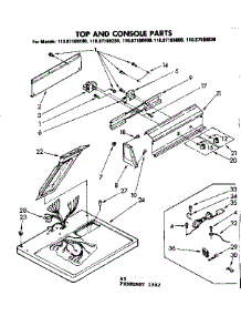 Top And Console Parts parts for Sears Dryer 11087186100 from AppliancePartsPros.com