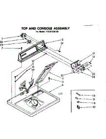 Top And Console Assembly parts for Sears Dryer 11087335100 from AppliancePartsPros.com