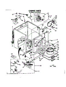 Cabinet Parts parts for Sears Dryer 11087340100 from AppliancePartsPros.com