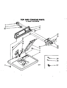 Top And Console Parts parts for Sears Dryer 11087340100 from AppliancePartsPros.com