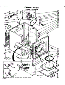 Cabinet Parts parts for Sears Dryer 11087356100 from AppliancePartsPros.com
