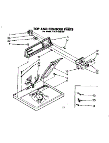 Top And Console Parts parts for Sears Dryer 11087356100 from AppliancePartsPros.com