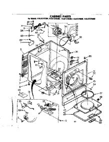 Cabinet Parts parts for Sears Dryer 11087370100 from AppliancePartsPros.com