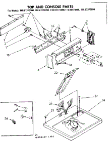 Top And Console Parts parts for Sears Dryer 11087373800 from AppliancePartsPros.com