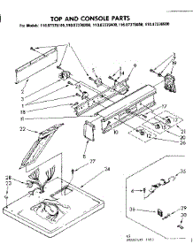 Top And Console Parts parts for Sears Dryer 11087376800 from AppliancePartsPros.com