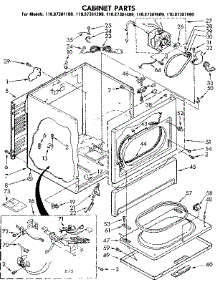 Cabinet Parts parts for Sears Dryer 11087381100 from AppliancePartsPros.com