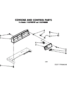 Console And Control Parts parts for Sears Dryer 11087406100 from AppliancePartsPros.com