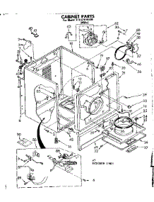 Cabinet Parts parts for Sears Dryer 11087515100 from AppliancePartsPros.com