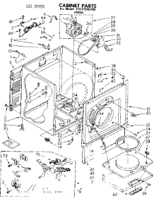 Cabinet Parts parts for Sears Dryer 11087545100 from AppliancePartsPros.com