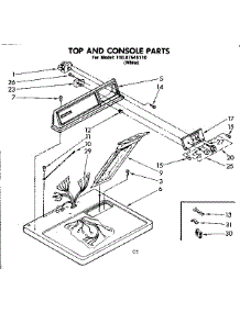 Top And Console Parts parts for Sears Dryer 11087545110 from AppliancePartsPros.com