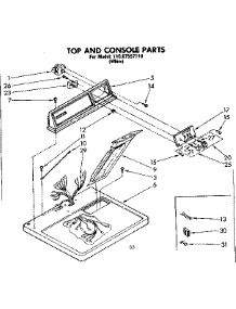 Top And Console Parts parts for Sears Dryer 11087557110 from AppliancePartsPros.com