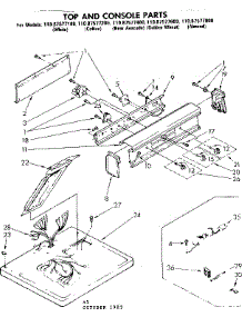 Top And Console Parts parts for Sears Dryer 11087577600 from AppliancePartsPros.com
