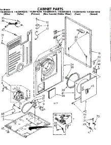 Cabinet Parts parts for Sears Dryer 11089416310 from AppliancePartsPros.com