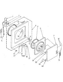 Dryer Front Panel And Door parts for Sears Laundry Center 11089675310 from AppliancePartsPros.com