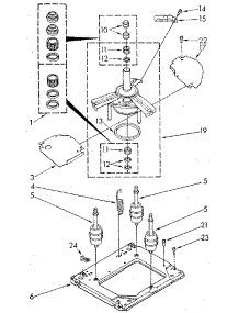 Machine Base parts for Sears Laundry Center 11089675310 from AppliancePartsPros.com