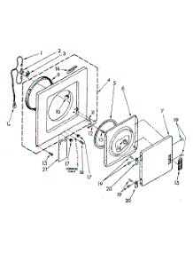 Dryer Front Panel And Door parts for Sears Laundry Center 11089675600 from AppliancePartsPros.com