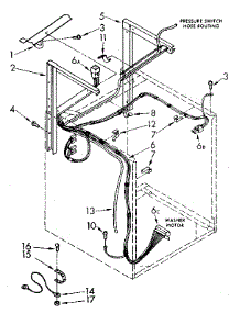 Dryer Supports And Washer Cabinet Harness parts for Sears Laundry Center 11089675700 from AppliancePartsPros.com